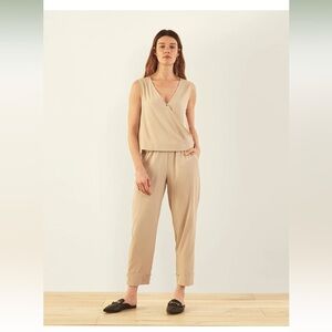 ADAY Ice Pop Dress Pants High Waisted Wrinkle Free Size XL in Sesame